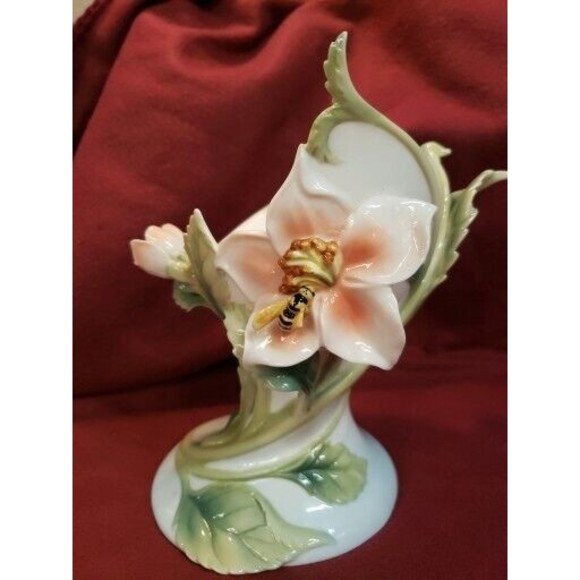 Franz Collection Bee & Apple Blossom Porcelain Candleholder READ